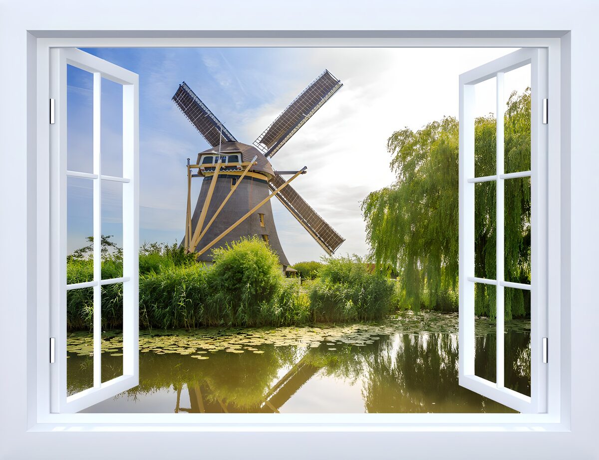 View of a Traditional Windmill