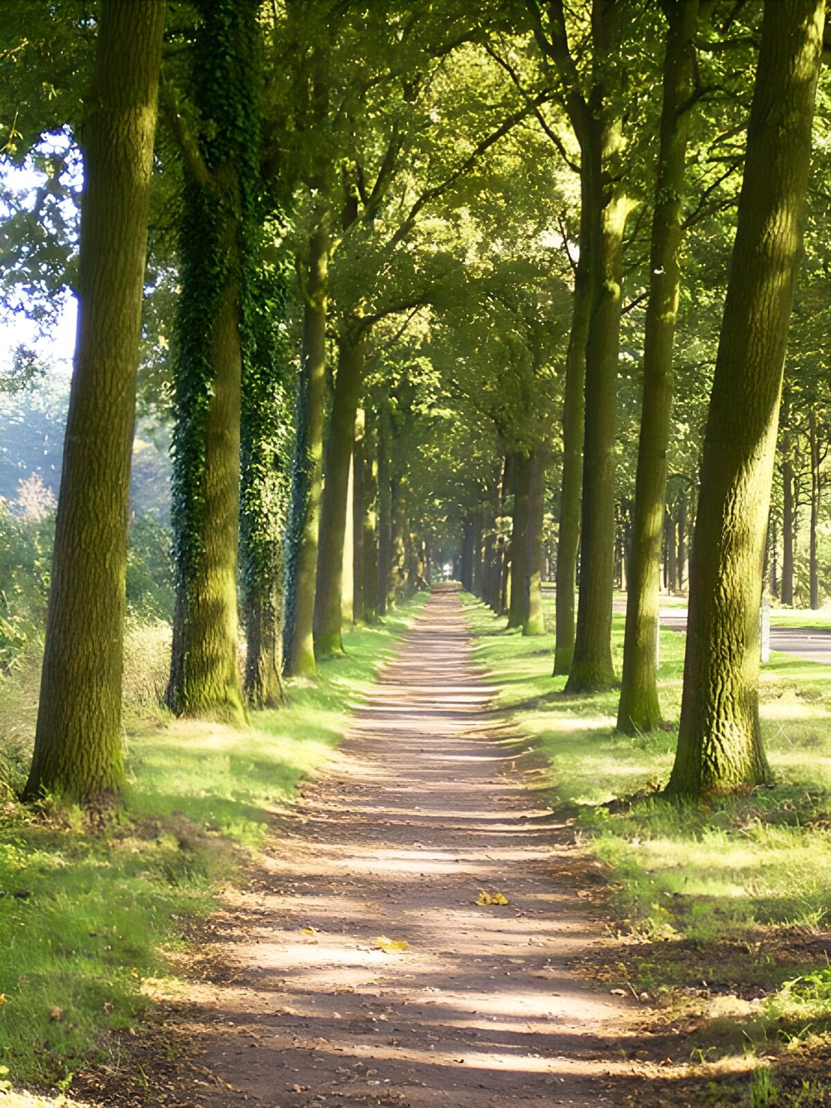Serene Tree-Lined Pathway