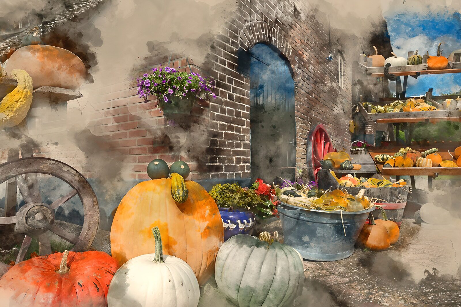 OCCOM9903566: Autumn Harvest at the Rustic Farm