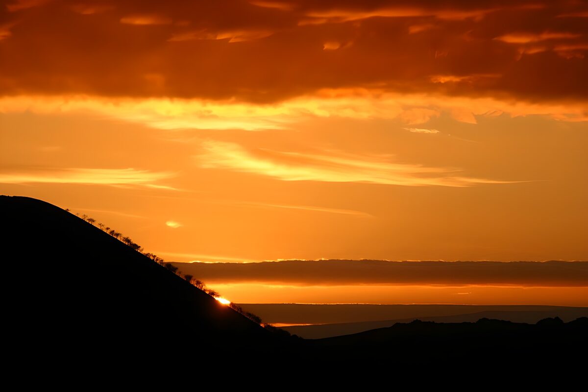 Fiery Horizon at Dusk