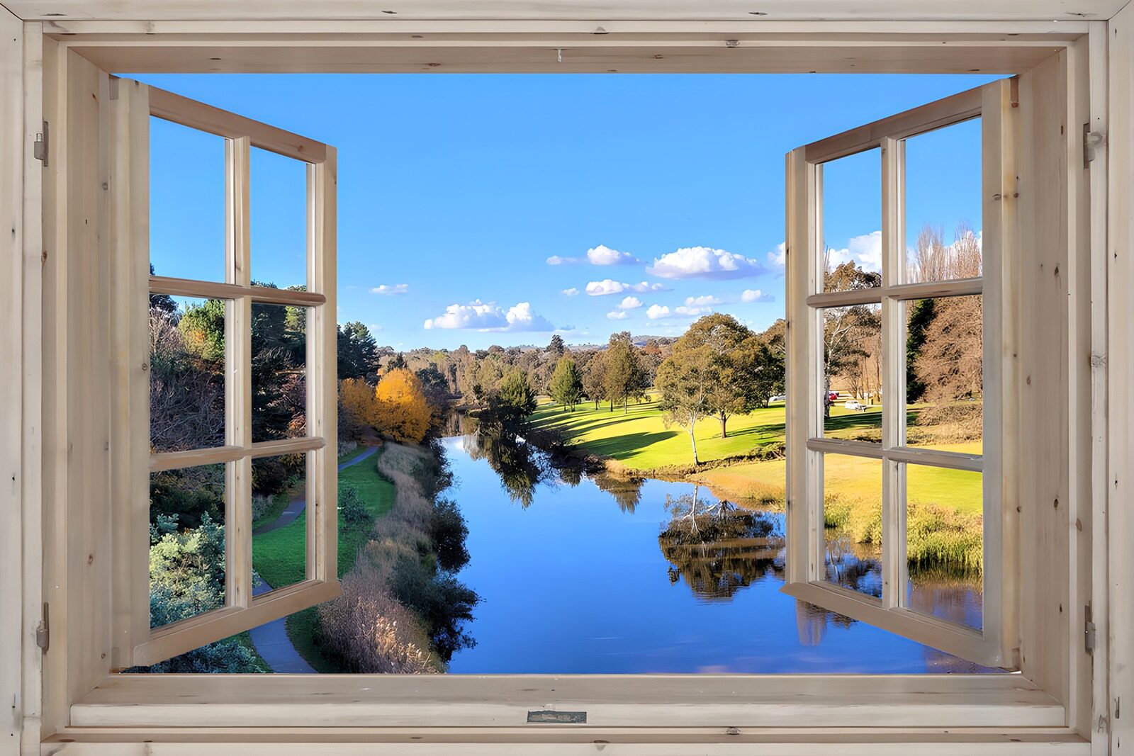 OCCOM1520521: Scenic View Through Open Window