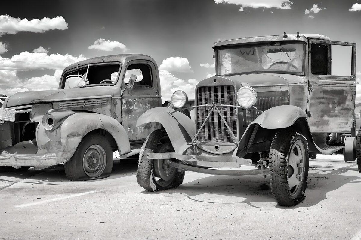 Vintage Trucks in Monochrome