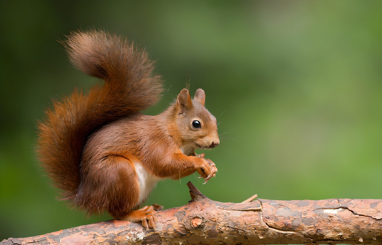 OCCOM2430430: Curious Red Squirrel on a Branch