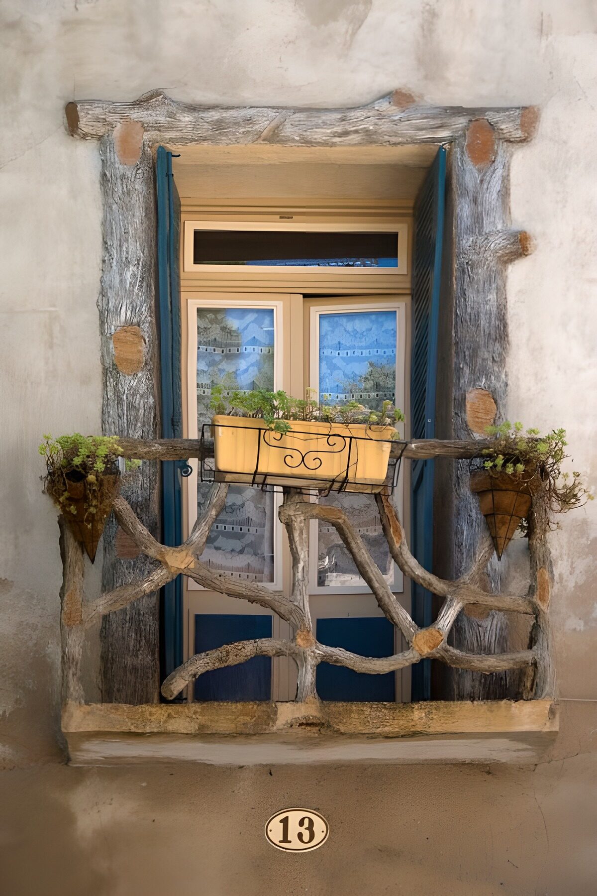 Charming Balcony with Rustic Charm