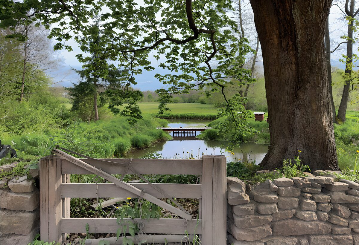 Tranquil Countryside Gate