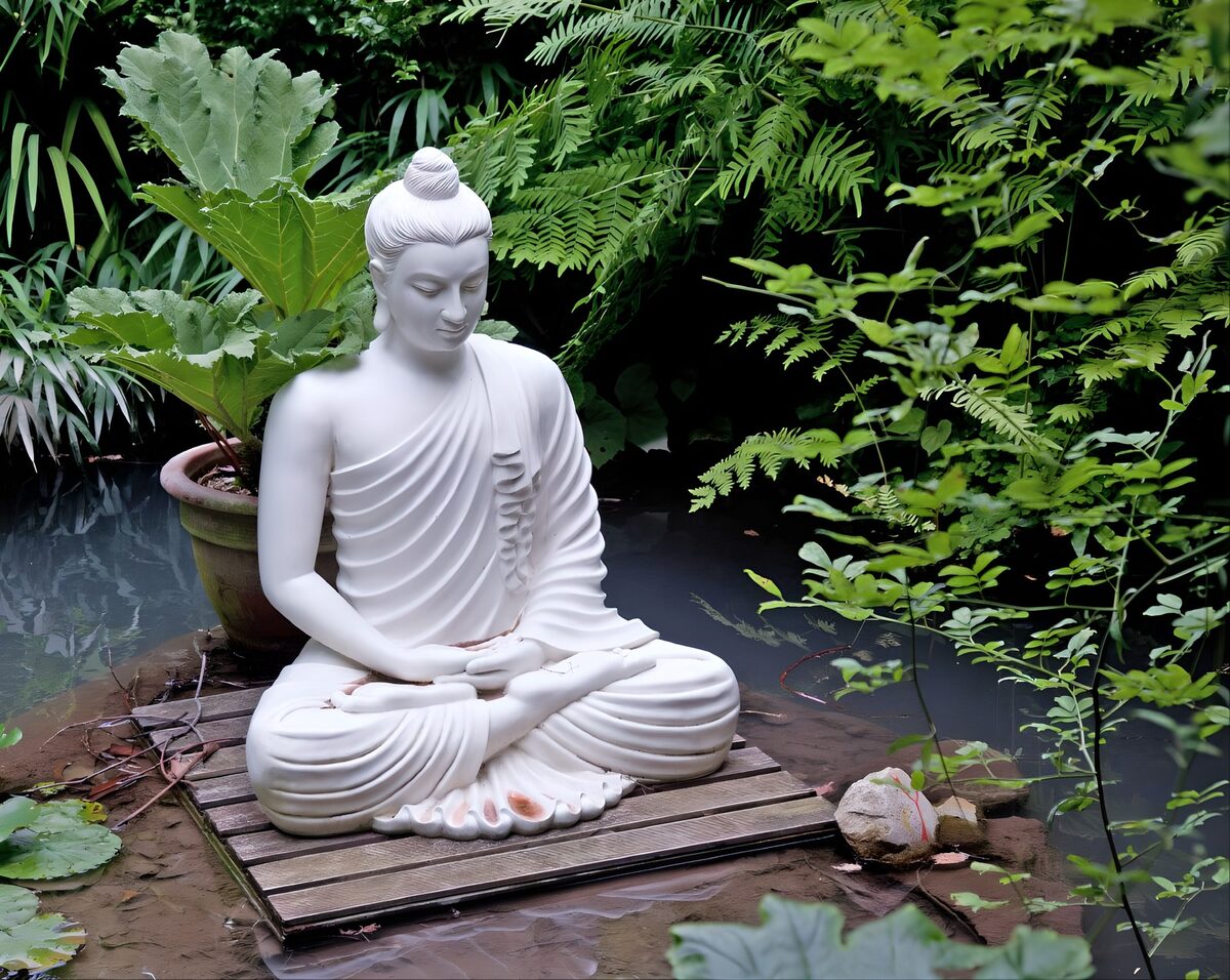 Serene Buddha Surrounded by Nature