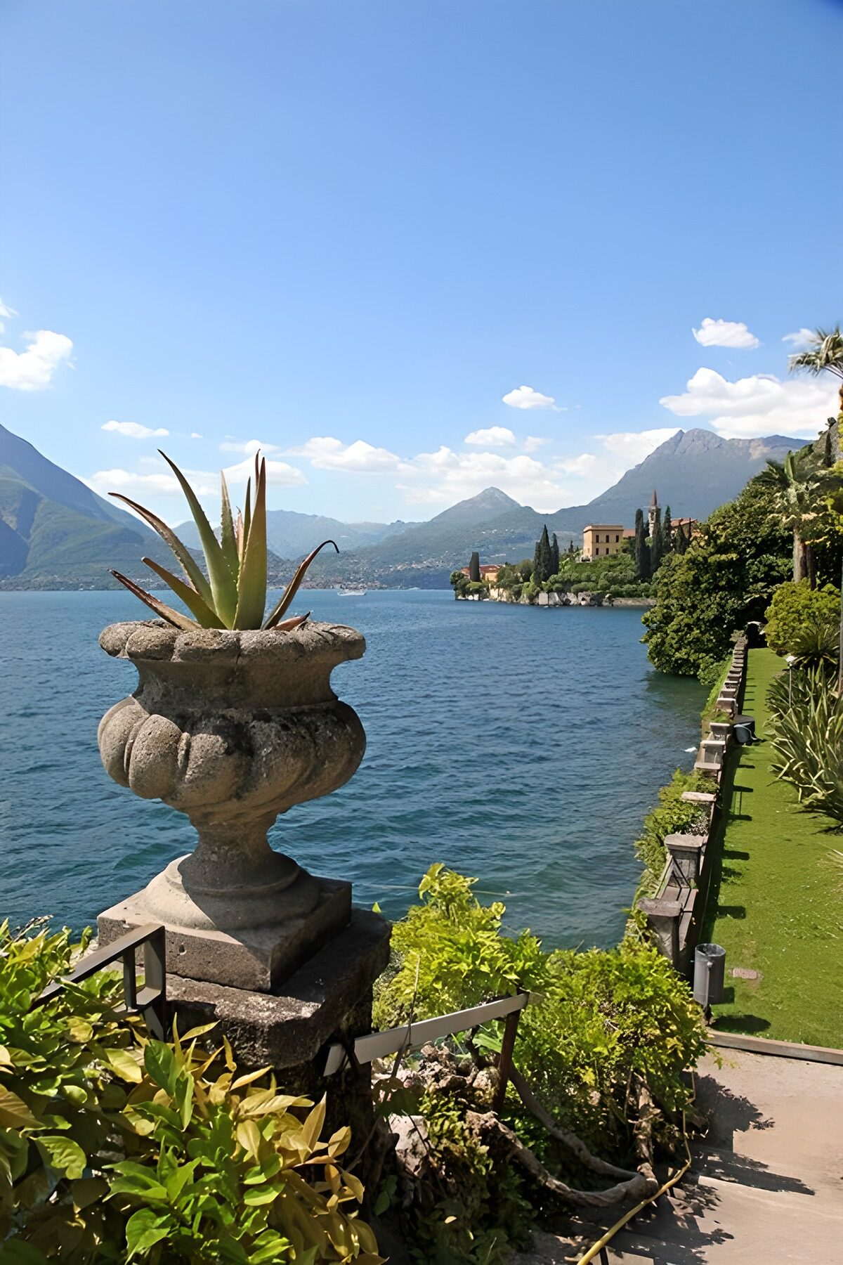 OCCOM1650137: Serene Lakeside View with Stone Planter
