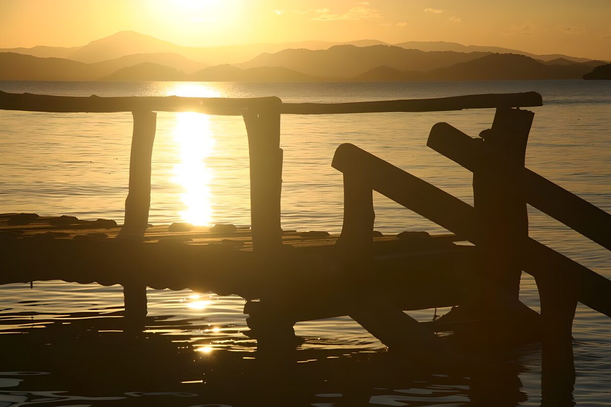 Golden Sunset Over Tranquil Waters
