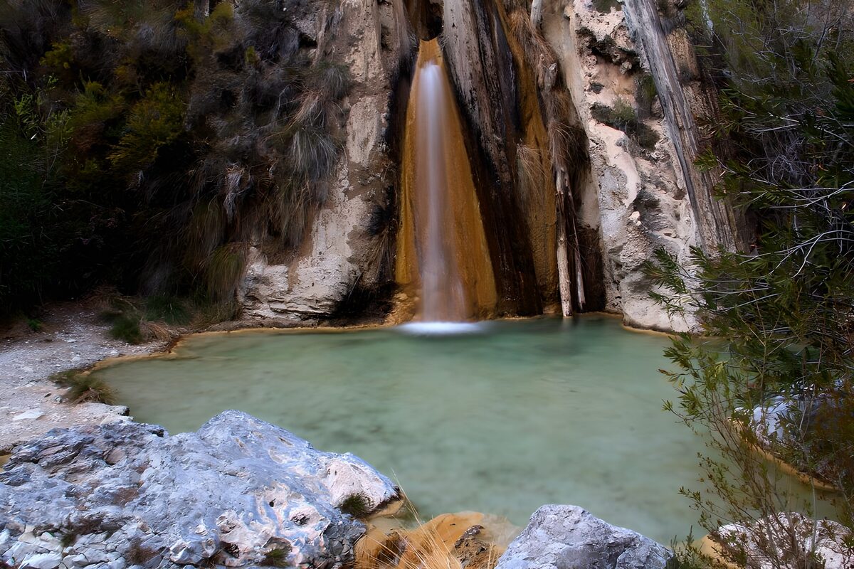 Serene River Waterfall and Pool