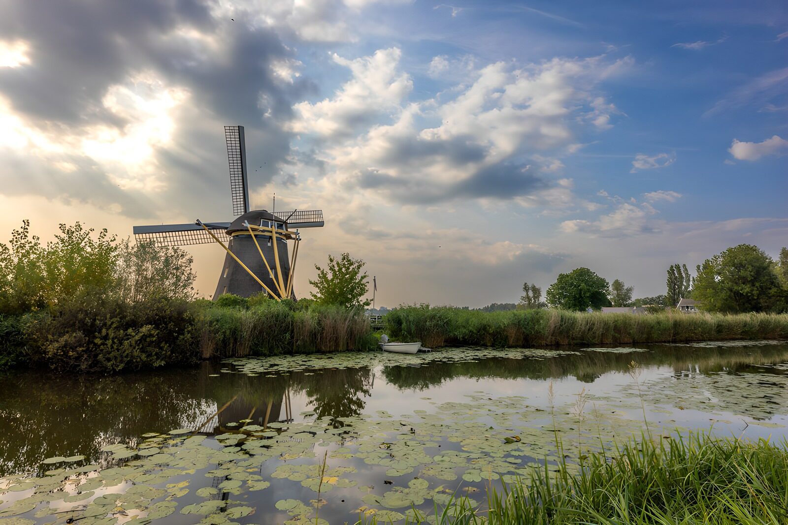 OCCOM8391851: Serene Windmill by the Canal