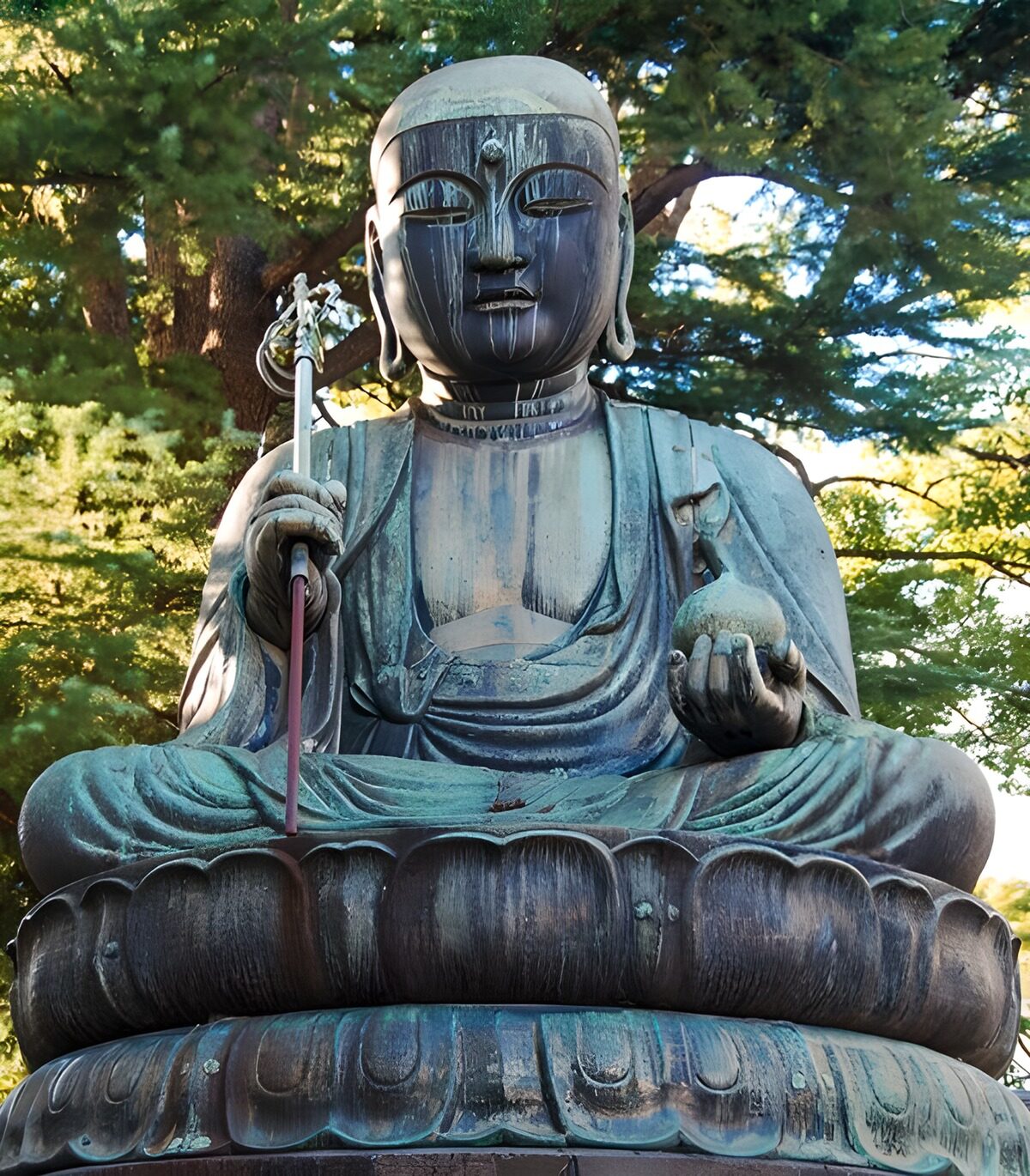 Serene Buddha Statue Amidst Nature