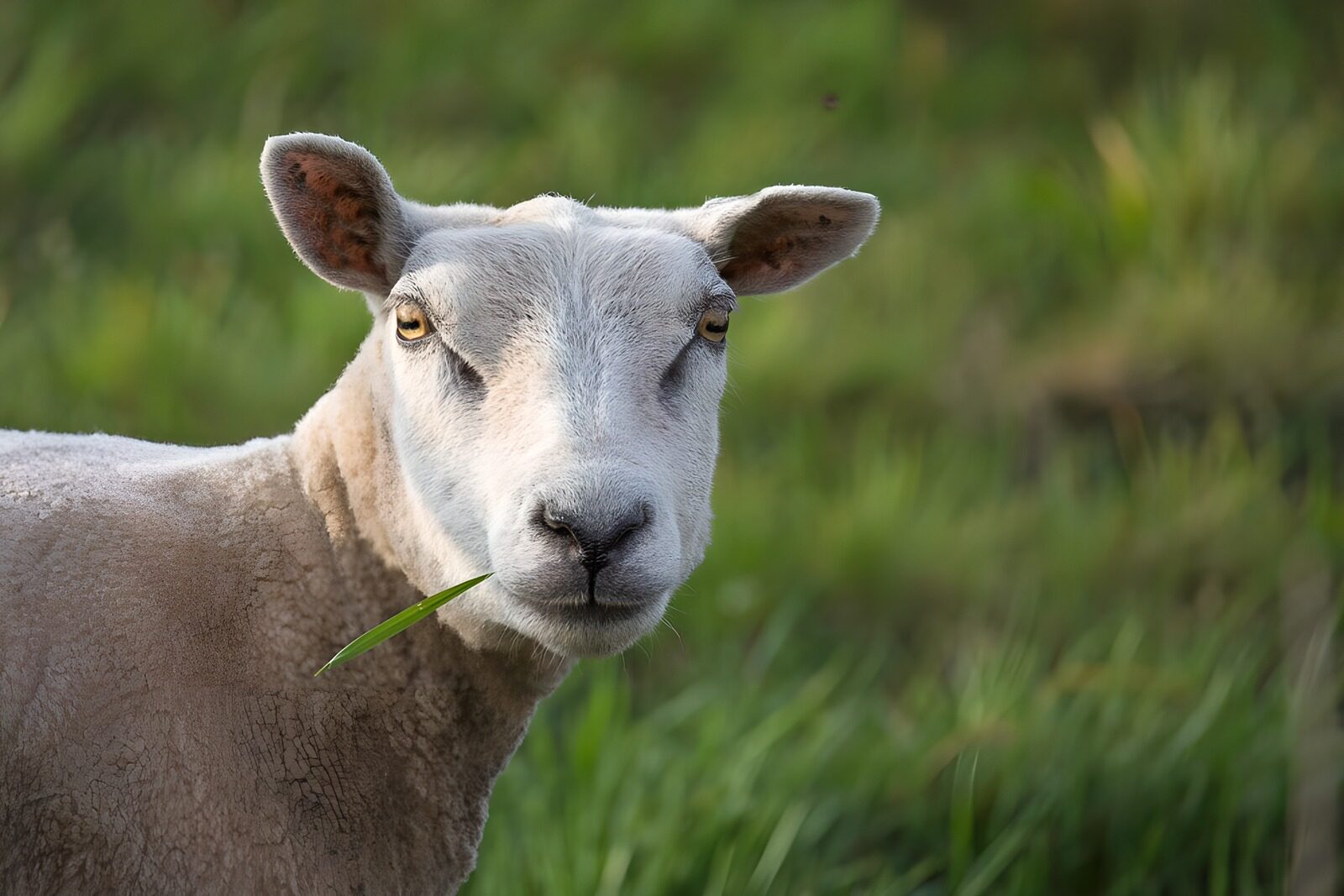 OCCOM4984373: Curious Sheep Grazing in the Meadow
