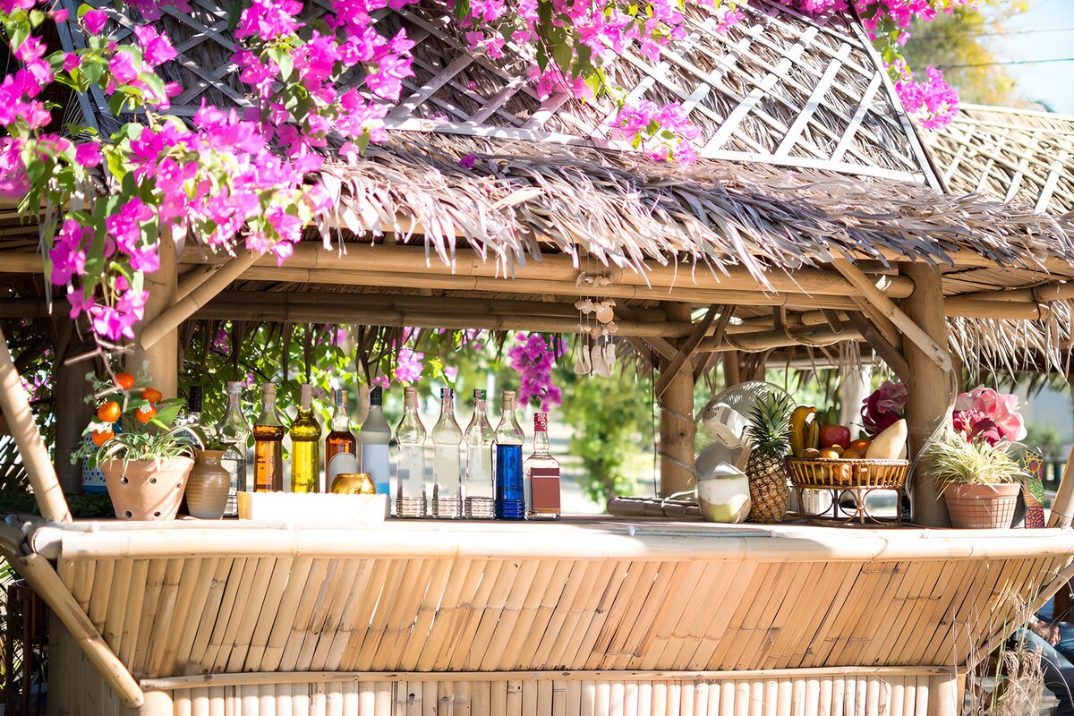 Tropical Bar Surrounded by Bougainvillea