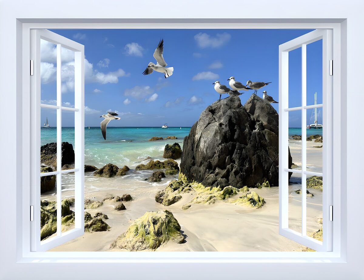 Coastal Serenity Through the Window