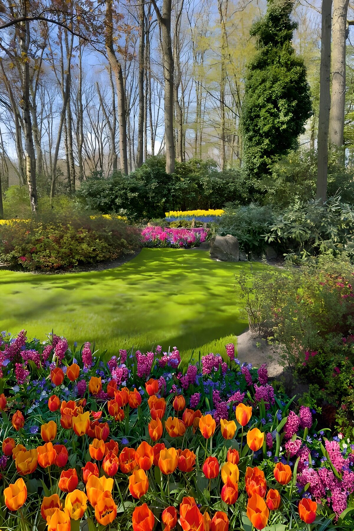 OCCOM8411202: Vibrant Spring Garden Blossoms