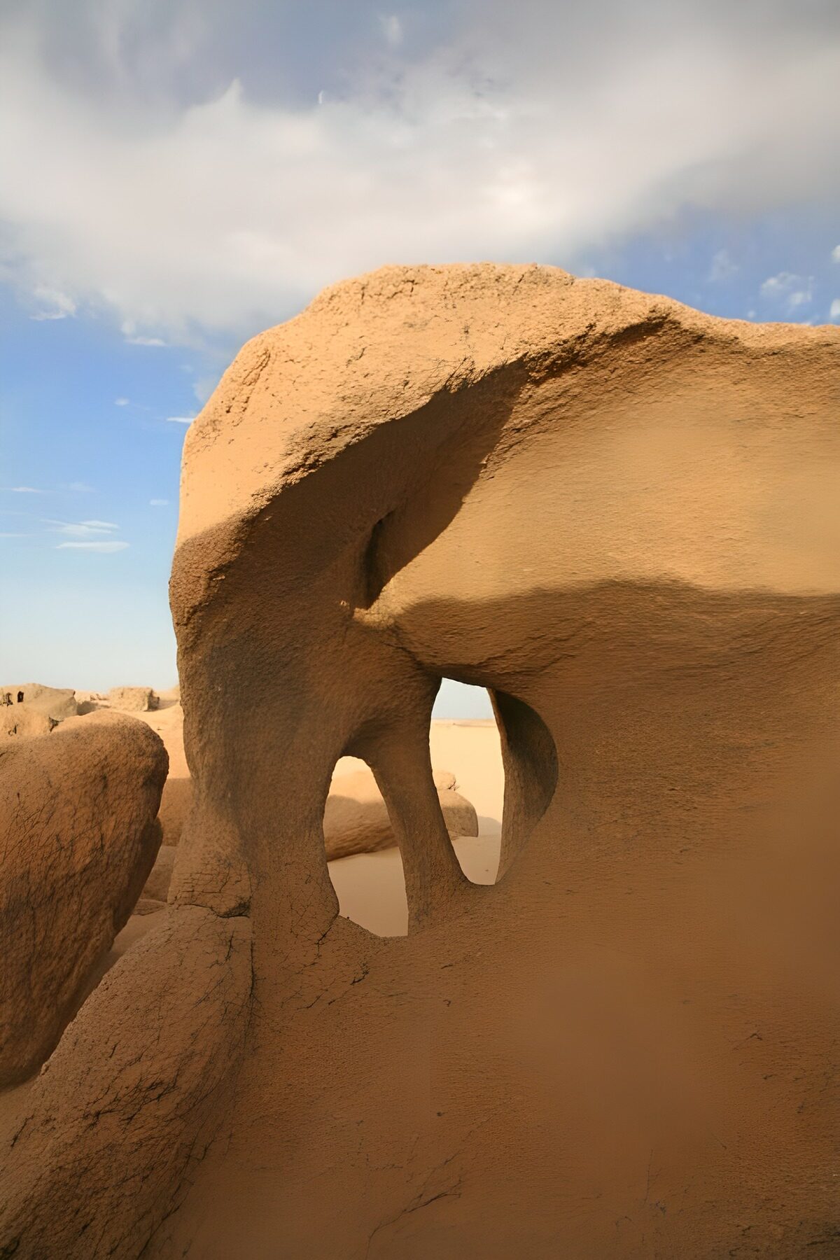 Natural Arch in Rocky Landscape