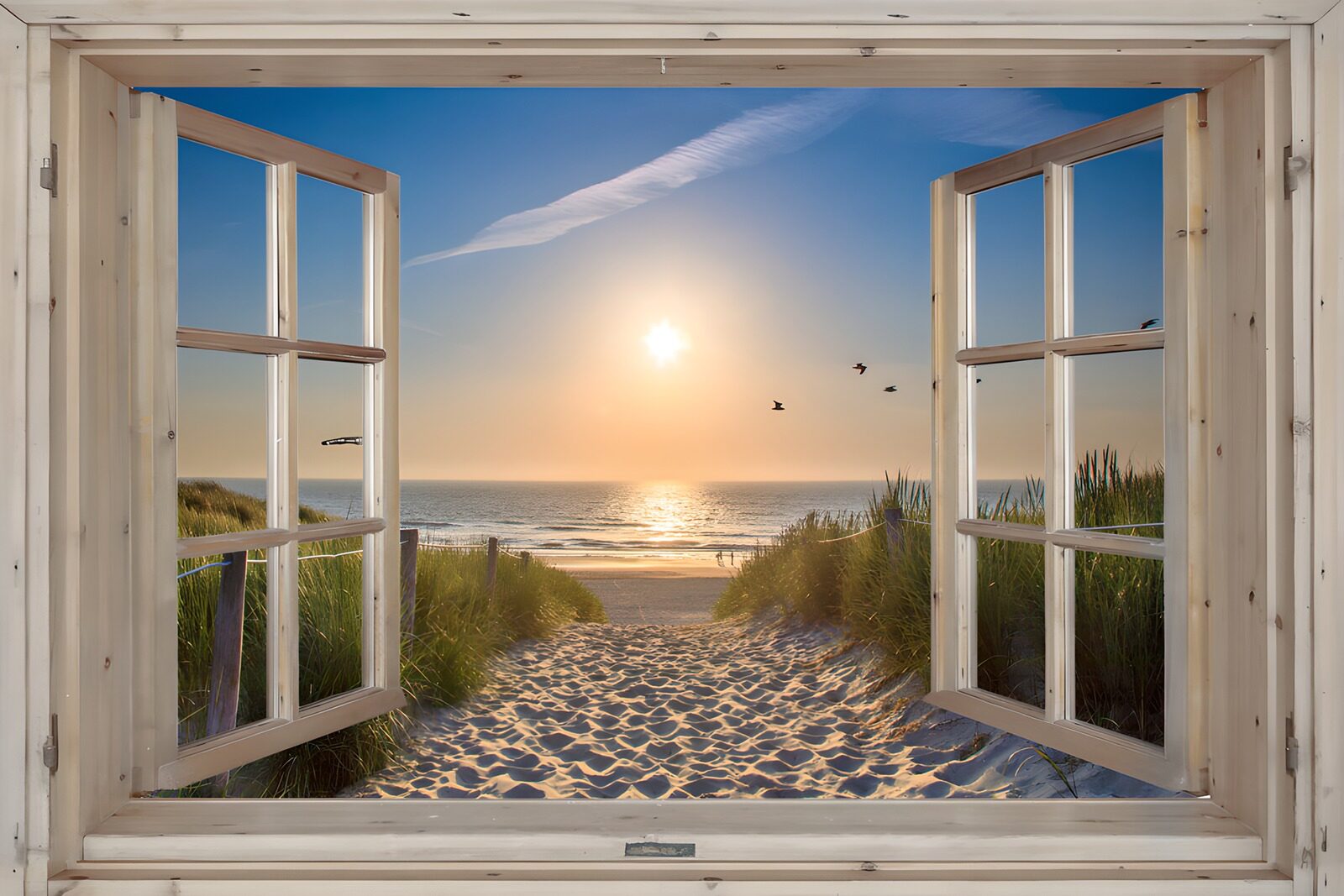 OCCOM4804967: Ocean View Through Open Window