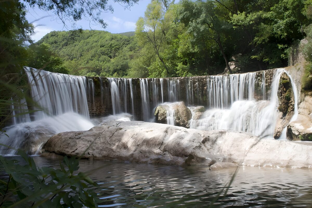 Serene Waterfall in Nature