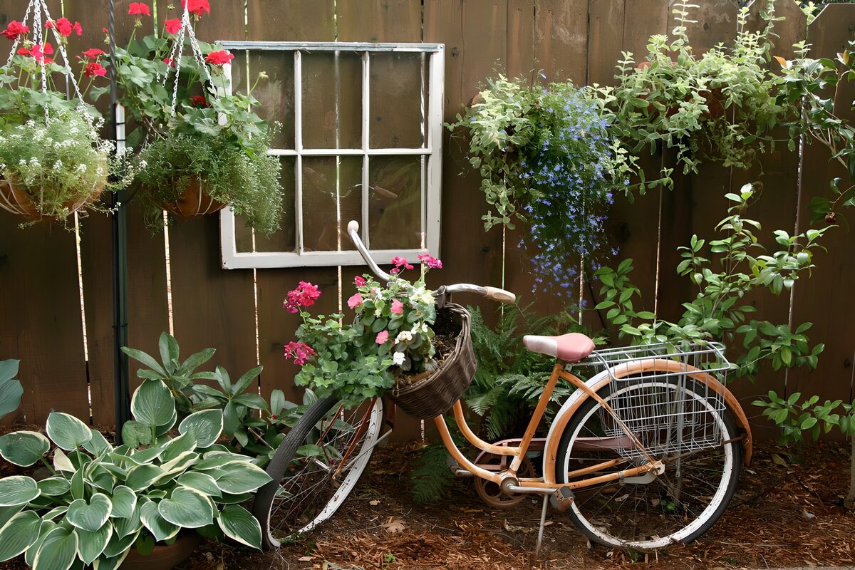 Charming Bicycle Garden Display
