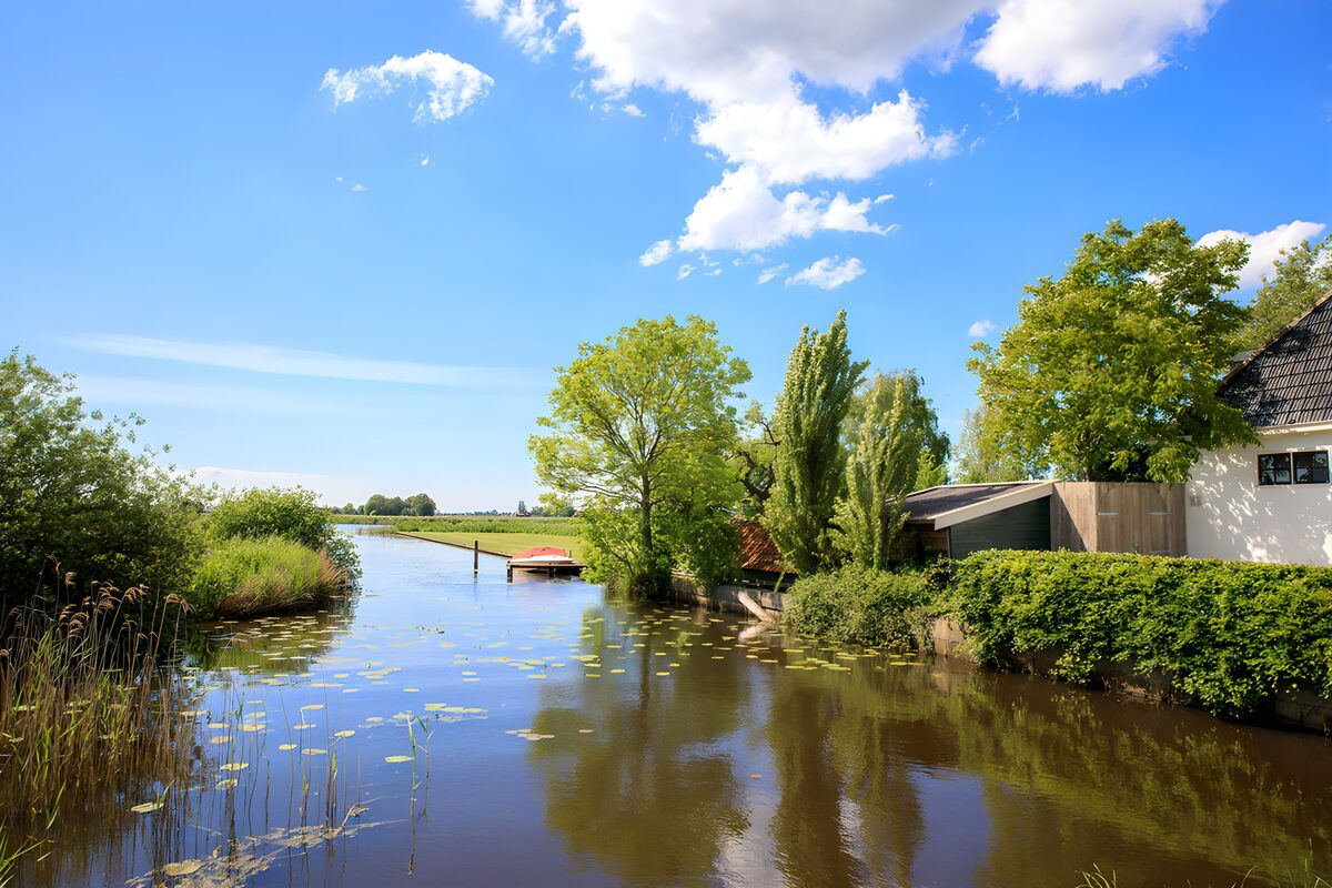 OCCOM3138591: Serene River Landscape in Bright Daylight