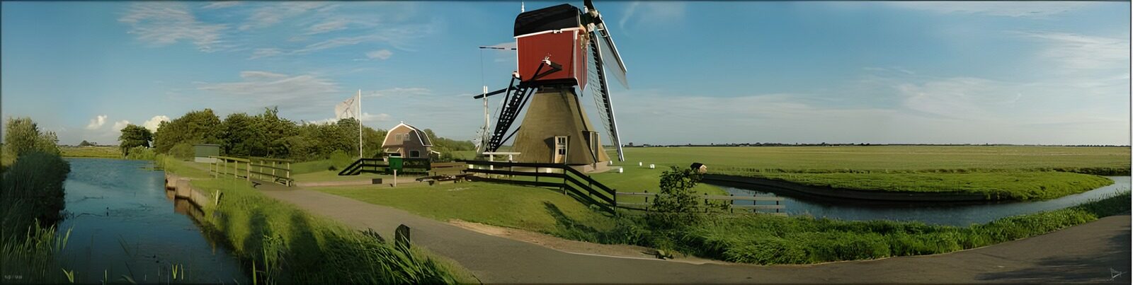 OCCOM7136611: Windmill by the Serene Landscape