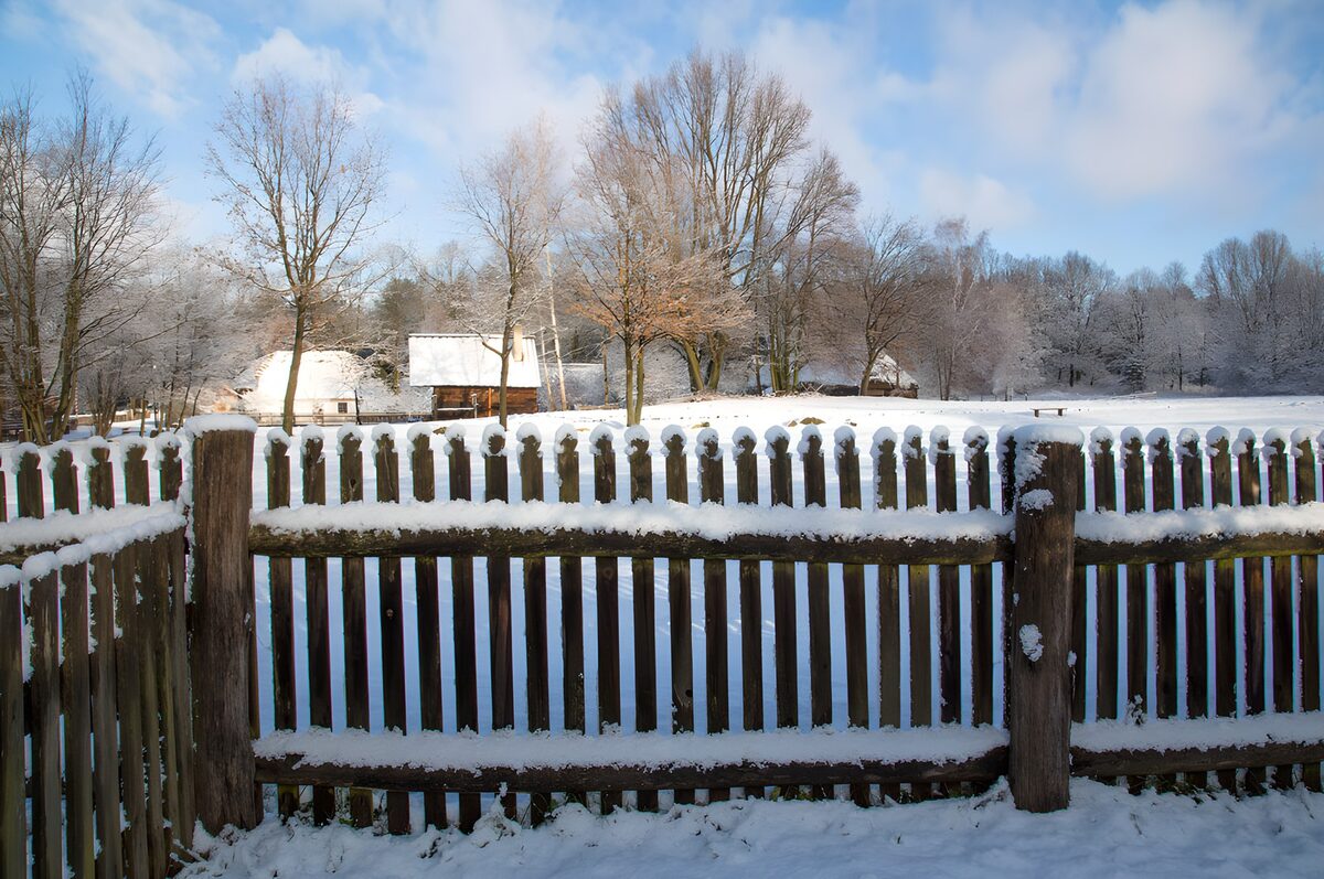 Winter Wonderland Behind the Fence