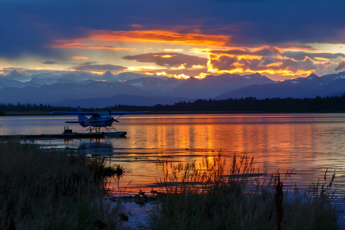 Serenity at Sunset Over the Lake