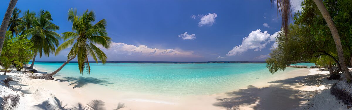 Tropical Paradise Beach Scene