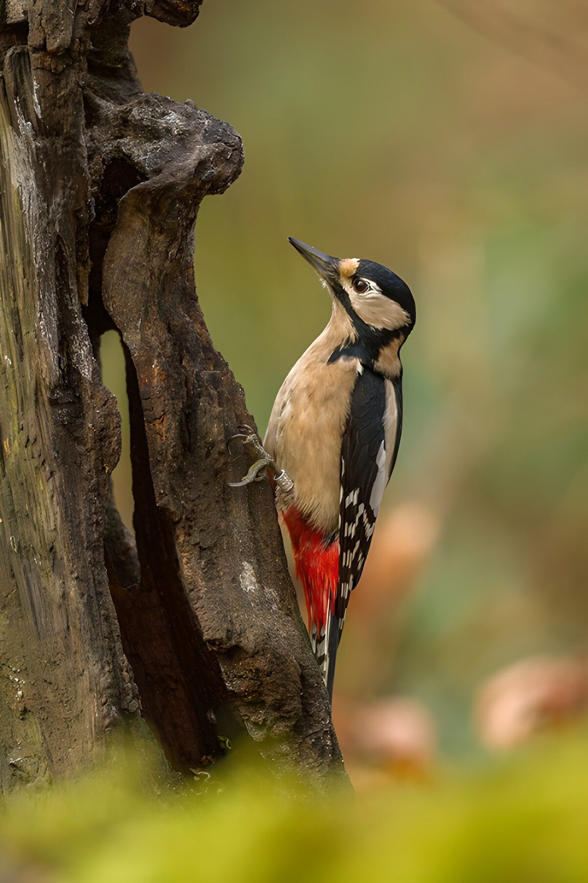 OCCOM3684893: Woodpecker on Old Tree Bark