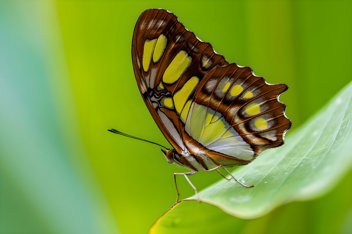 Vibrant Butterfly on Leaf