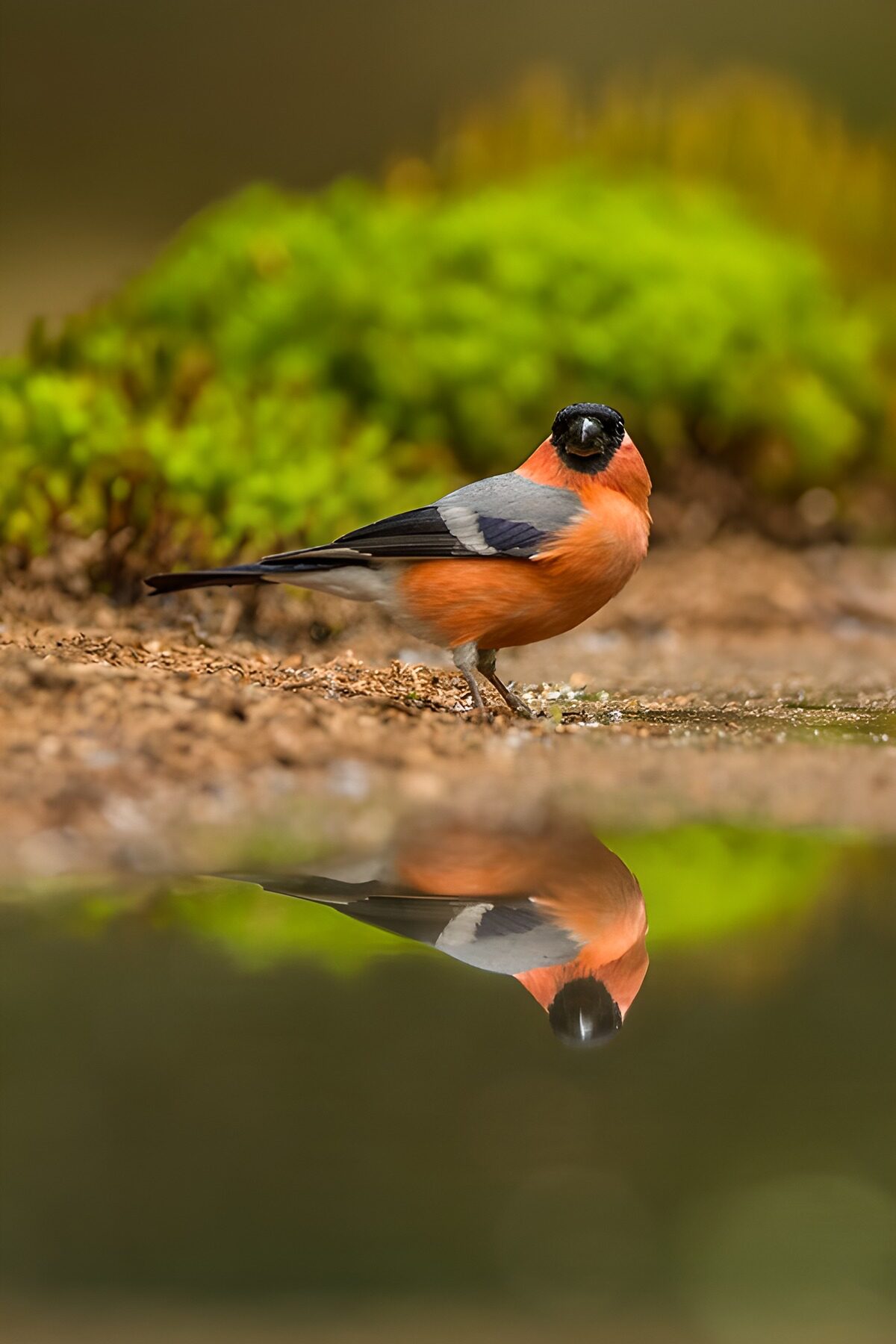 OCCOM9148973: Elegant Bullfinch by the Water