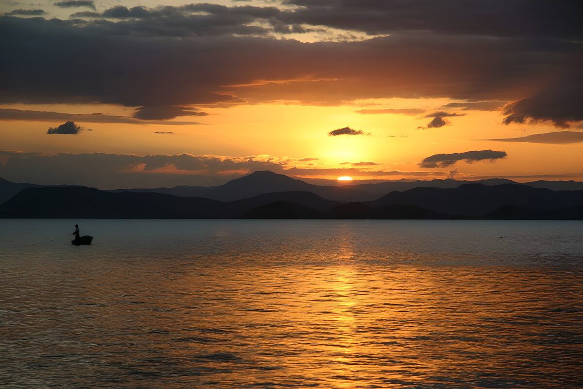 Tranquil Sunset Over Silent Waters