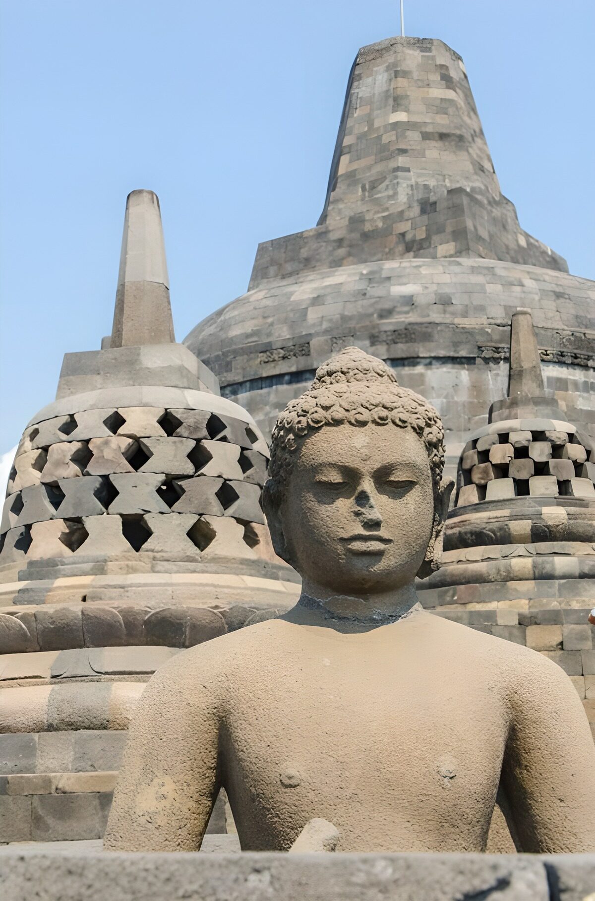 Serene Buddha at Borobudur Temple