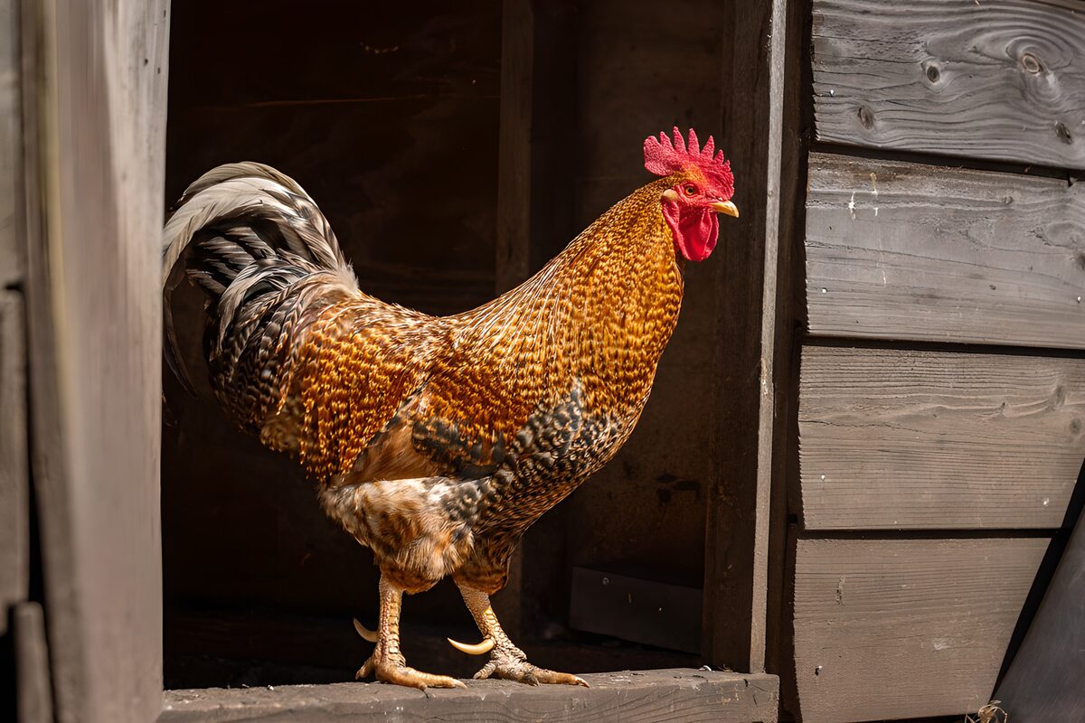 Proud Rooster in the Coop