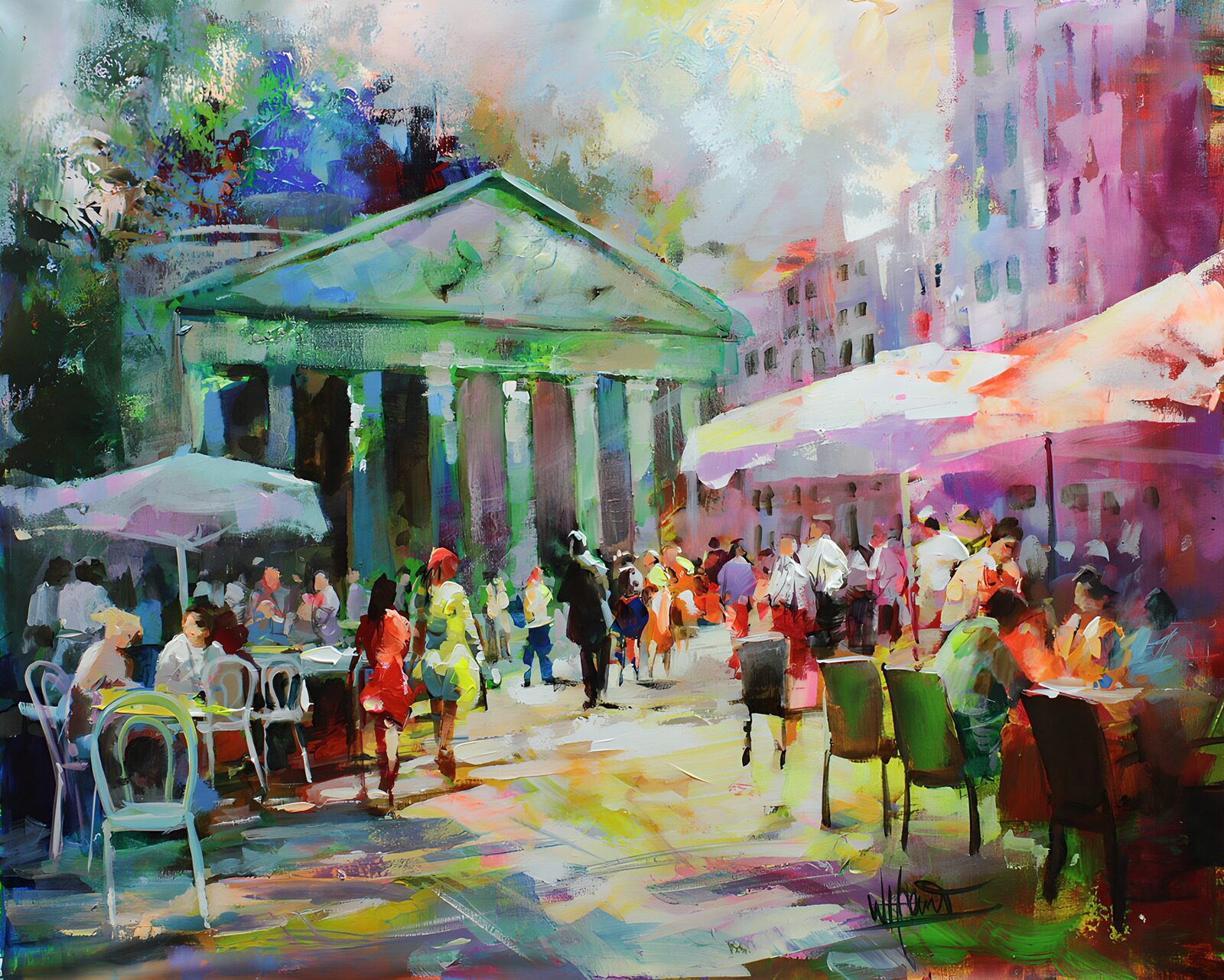 OCCOM4553905: Vibrant Café Scene in the Heart of the City