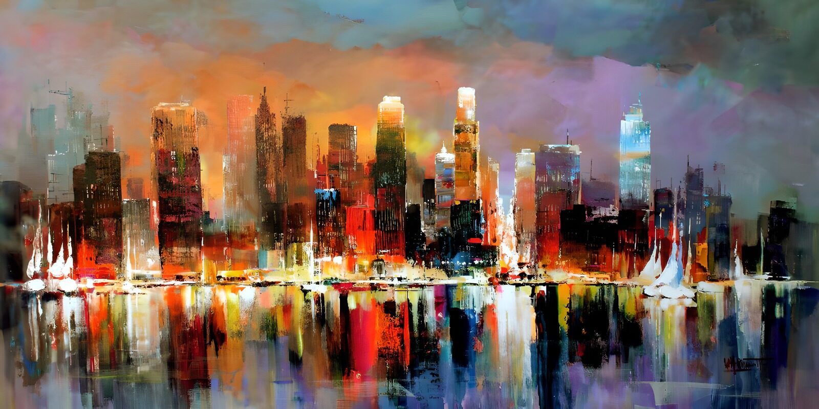 OCCOM6962452: Vibrant Cityscape at Dusk