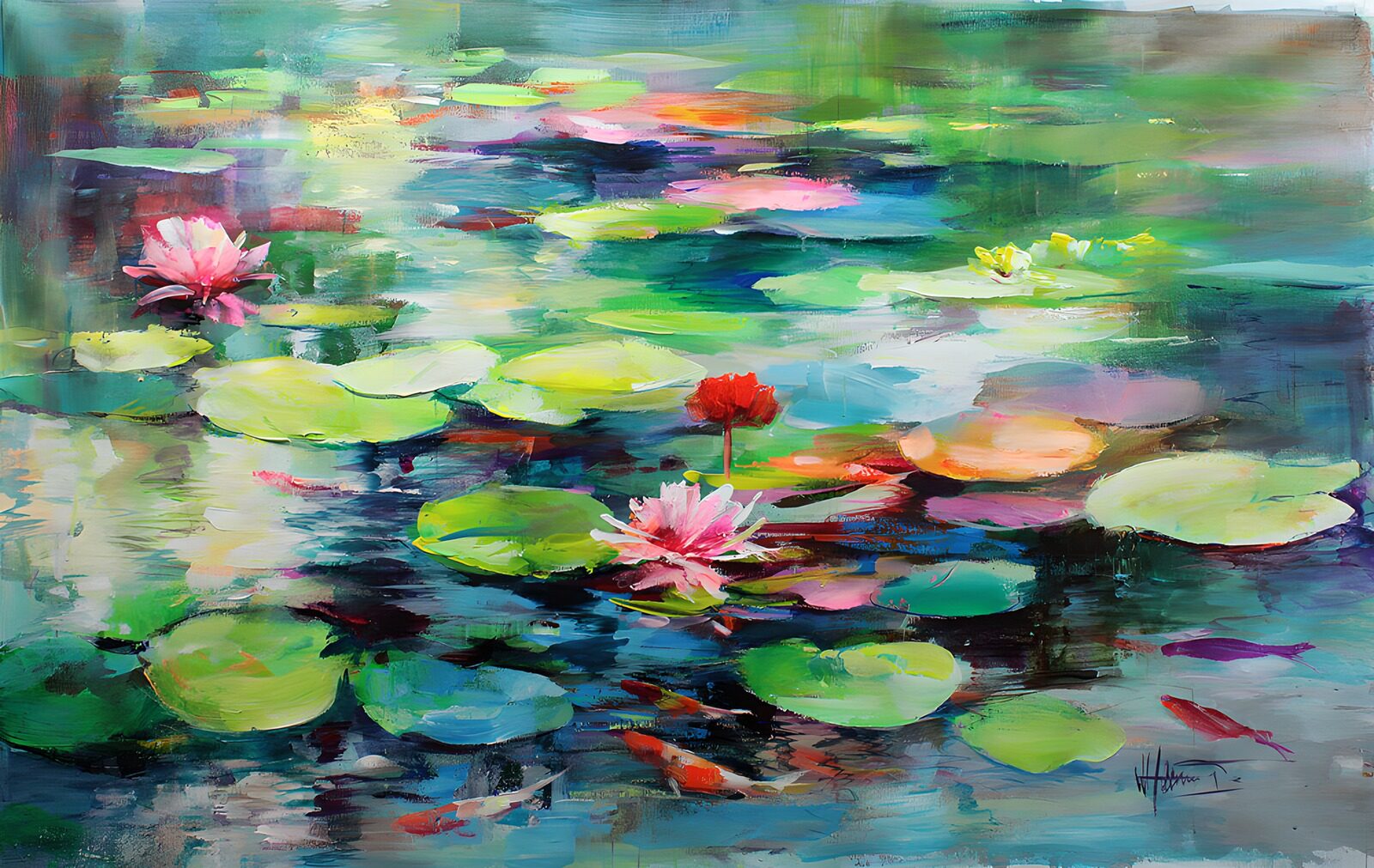 OCCOM3007312: Vibrant Water Lily Dance
