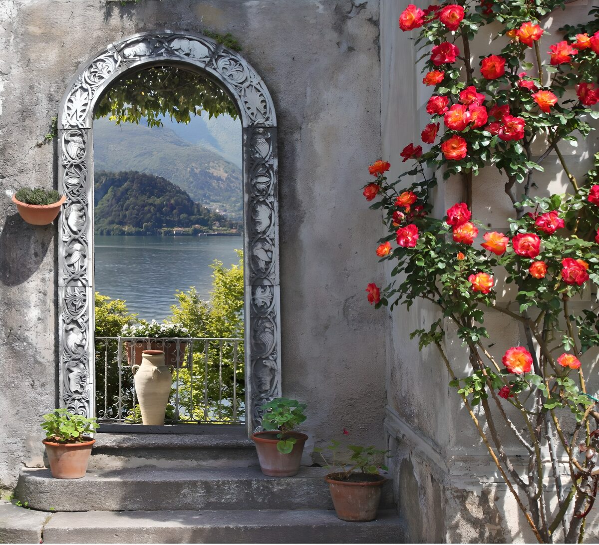 OCCOM7831854: Serene Reflection Through an Ornate Archway