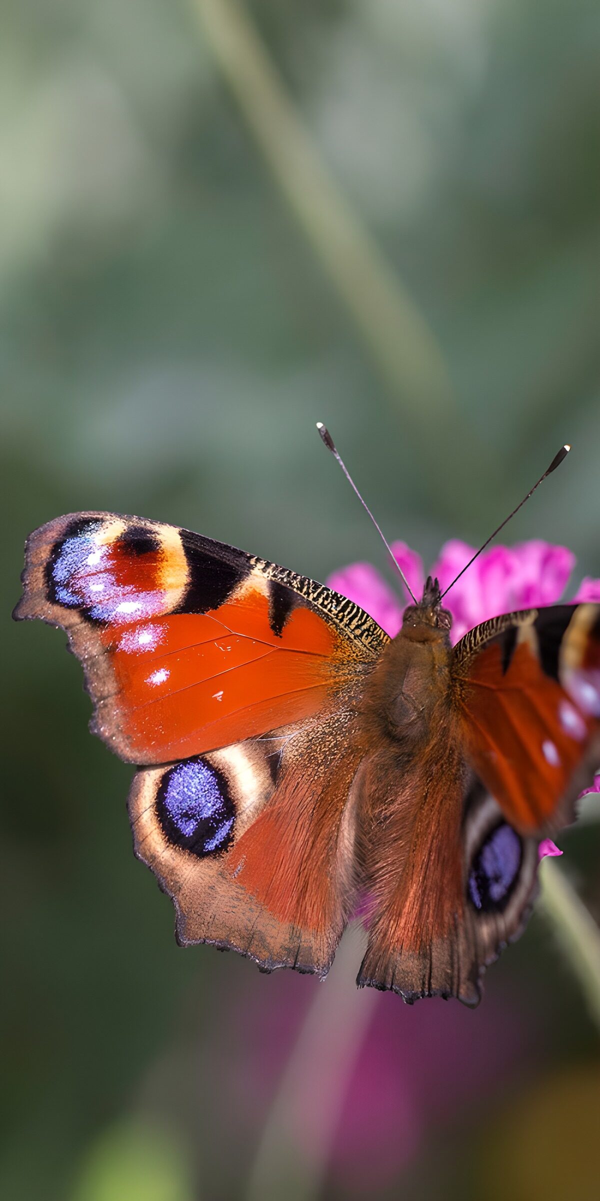 OCCOM4956450: Vibrant Peacock Butterfly Resting