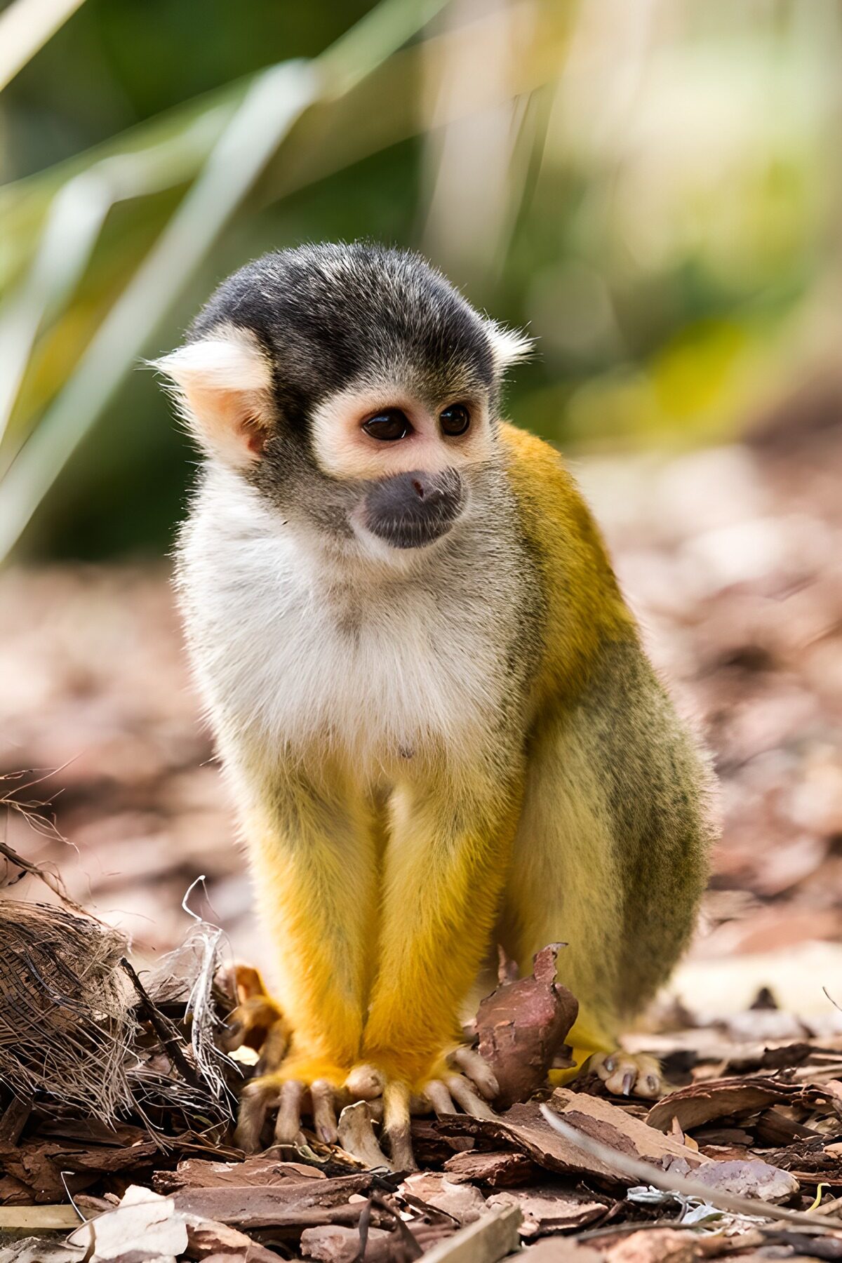 Playful Squirrel Monkey in Nature