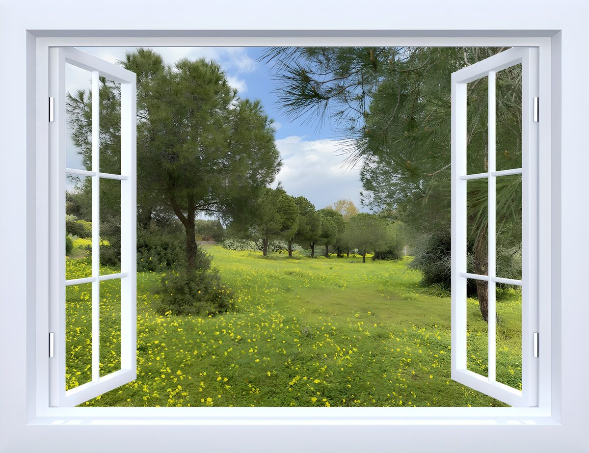 Tranquil View Through a Window