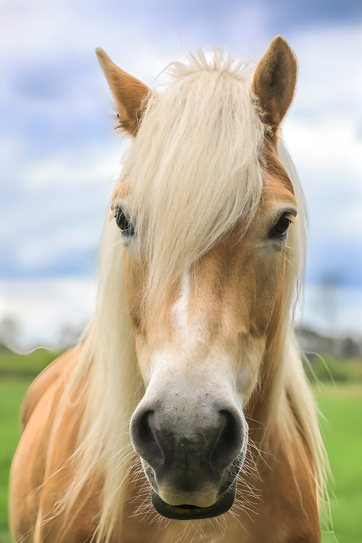 OCCOM2504478: Majestic Blonde Horse Portrait
