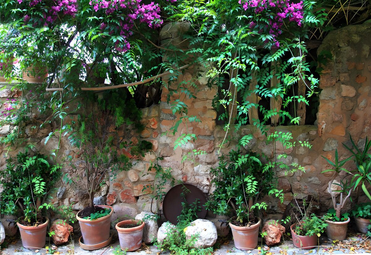 Enchanted Garden Wall with Blooms