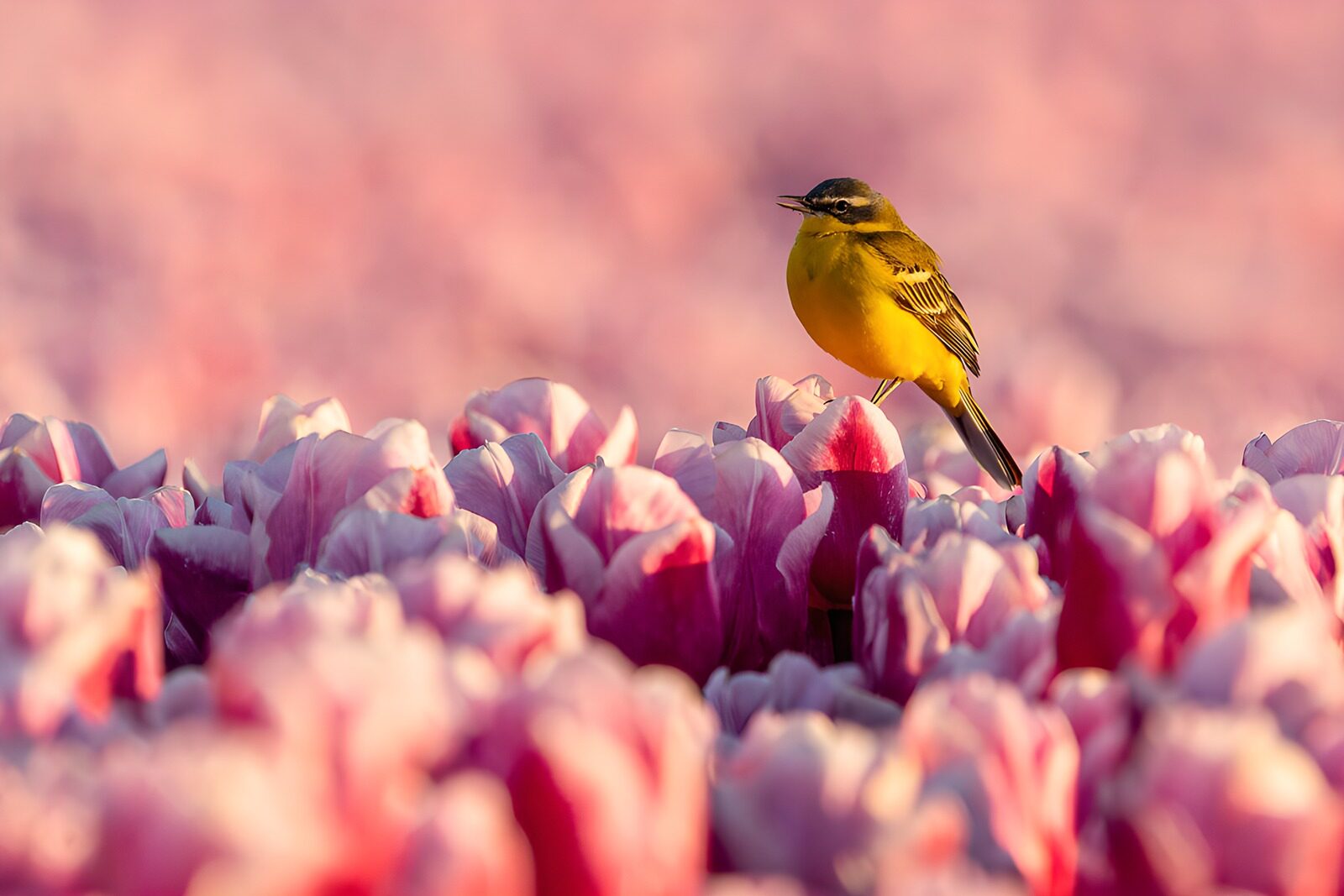 OCCOM7049594: Yellow Bird Among Tulips