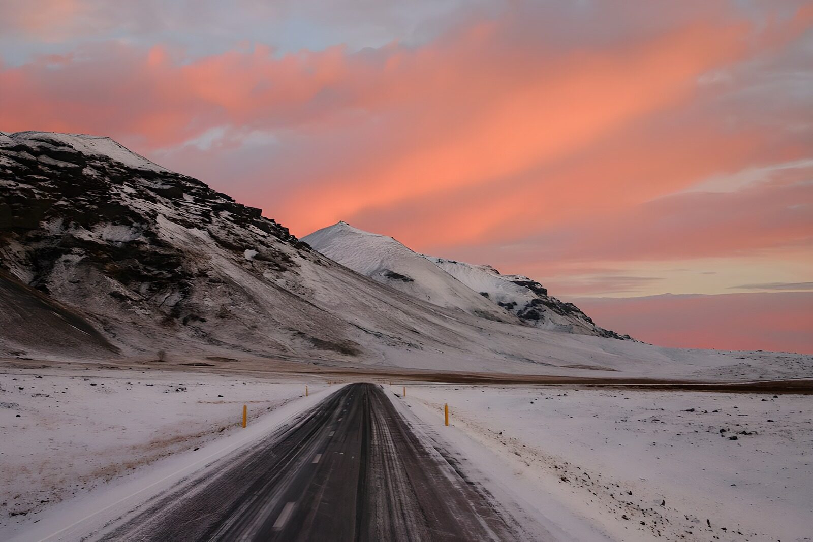OCCOM3820030: Snowy Road at Sunset