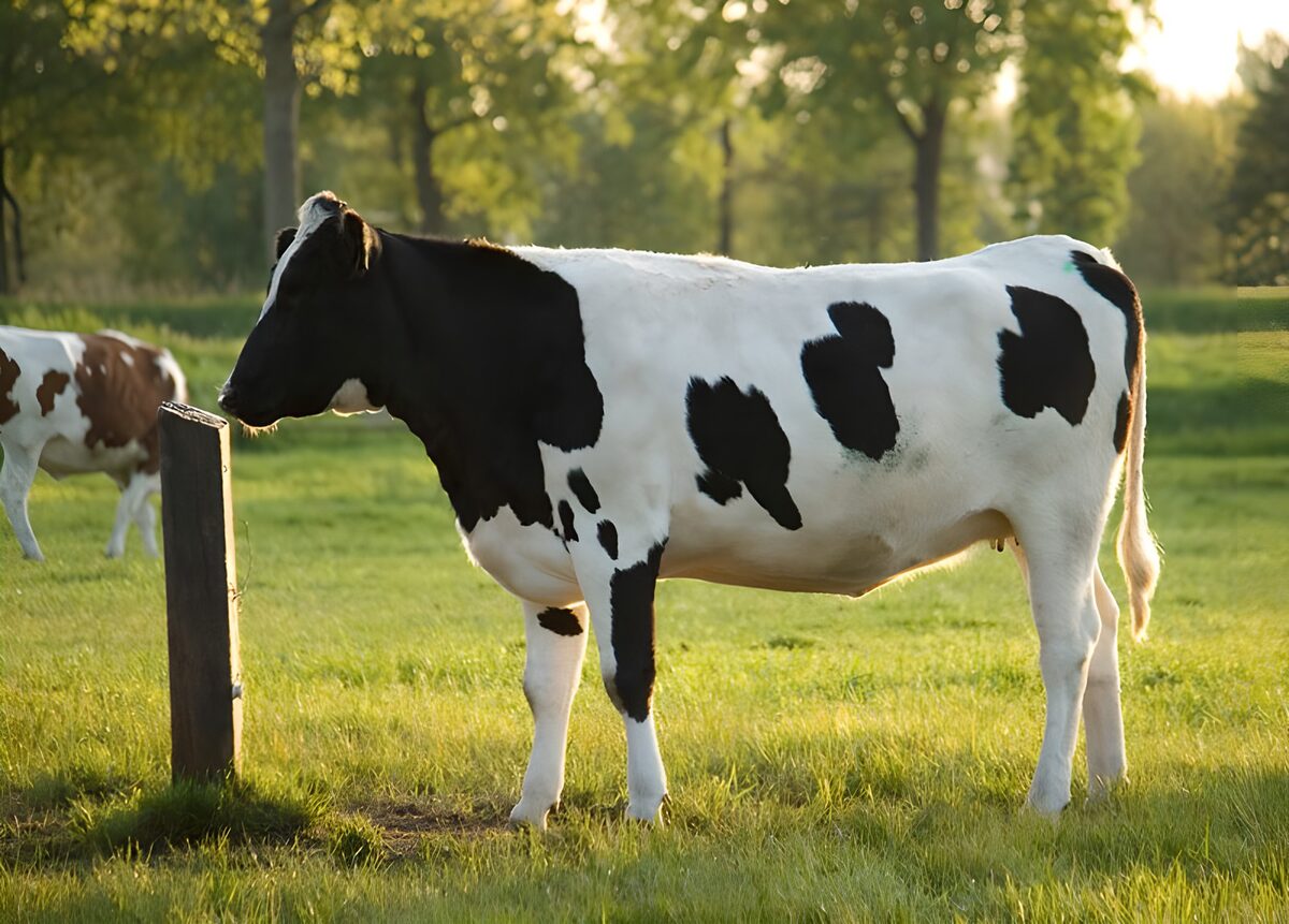 Curious Cow in a Sunlit Field