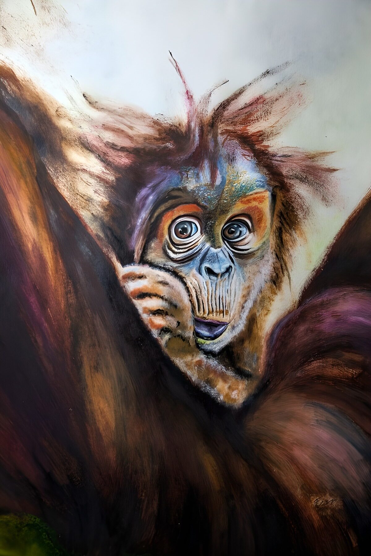 Curious Orangutan Portrait