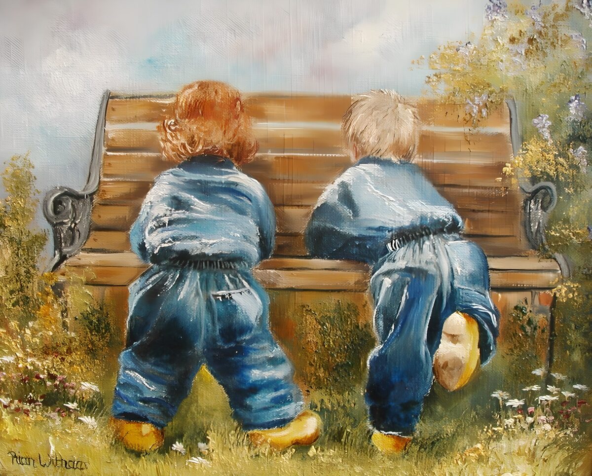 OCCOM9306950: Innocent Moments on a Park Bench